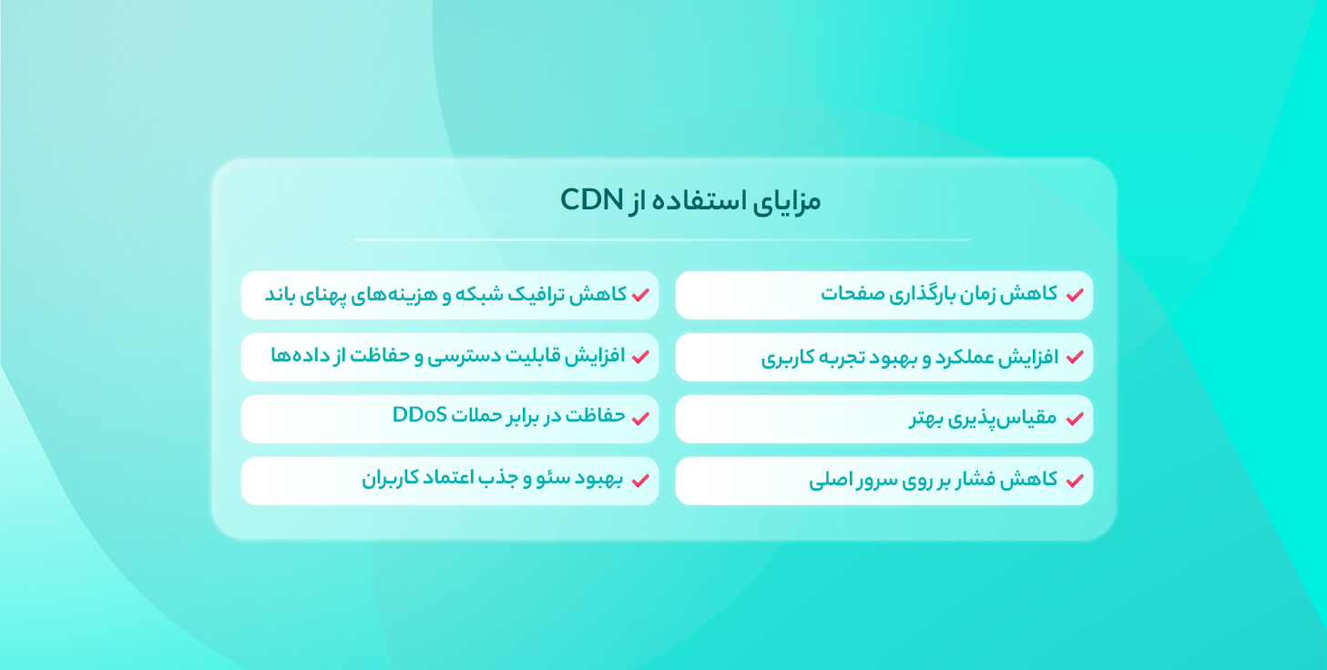 مزایای cdn