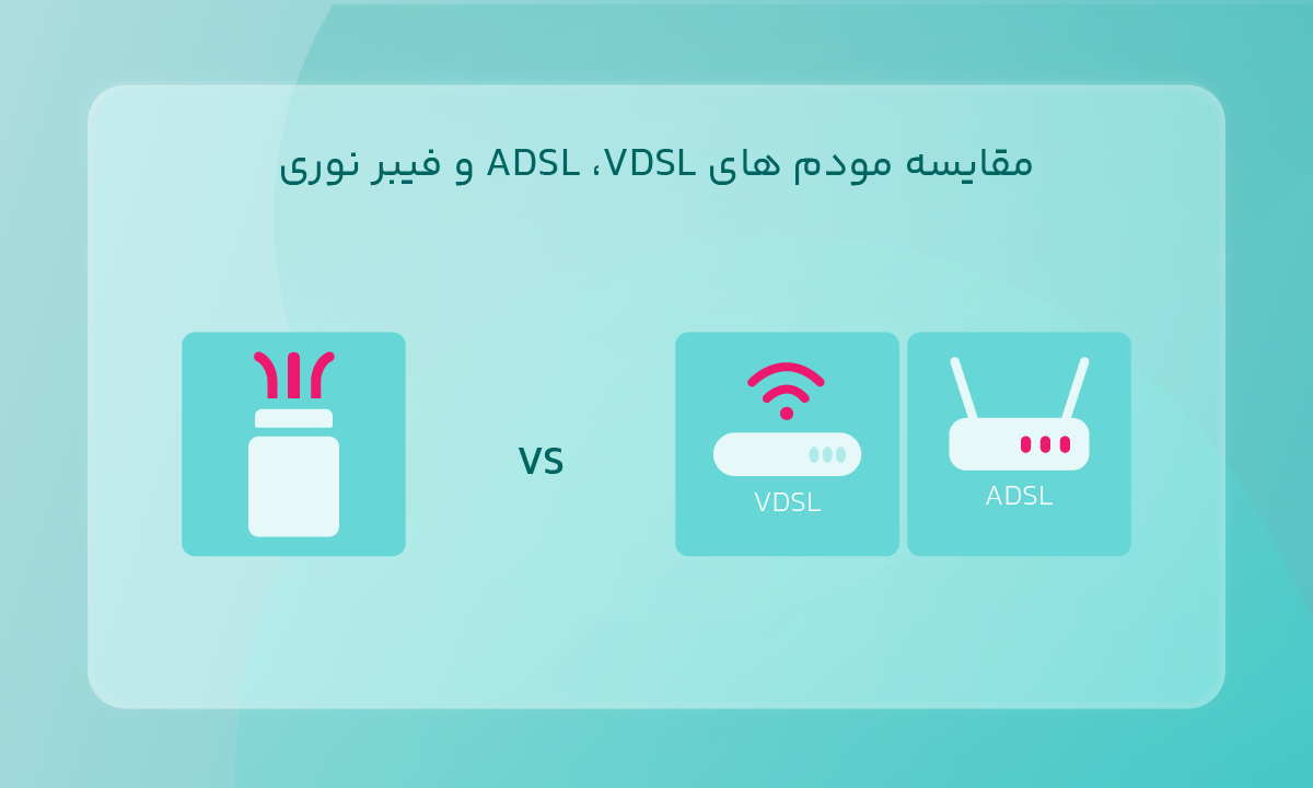 مقایسه مودم های ADSL ،VDSL و فیبر نوری