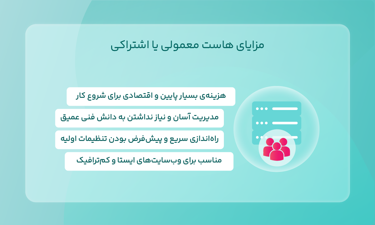 مزایای هاست معمولی