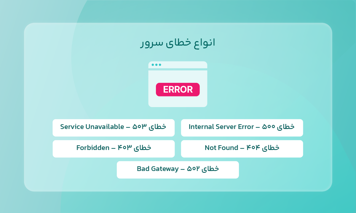 انواع خطای سرور