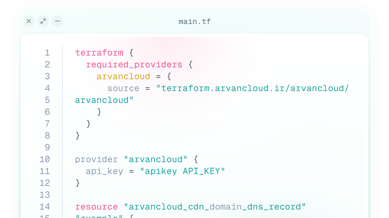 آروان‌کلاد Terraform Provider