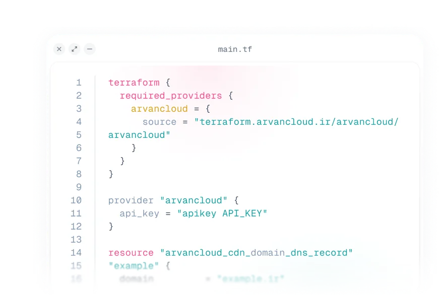 آروان‌کلاد Terraform Provider